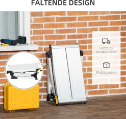 DURHAND Werkbank Klappstufen Klappbare Arbeitsplattform Rutschfester Werktisch Mit Sicherheitsriegel Bis 150 KG Aluminiumlegierung Stahl Silber 94 X 38,5 X 48cm 14 DURHAND Werkbank Klappstufen Klappbare Arbeitsplattform Rutschfester Werktisch Mit Sicherheitsriegel Bis 150 KG Aluminiumlegierung Stahl Silber 94 X 38,5 X 48cm -Vidailo Verkaufe b53412f0b62817b2b8a54b53d6d27559