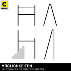 Aluminium Multigerüst Multifunktionsleiter Gerüst Stehleiter Bockleiter Leiter (1.68 Meter 6 Sprossen) -Vidailo Verkaufe b646b0e01802fd59d86f16f5369ced92