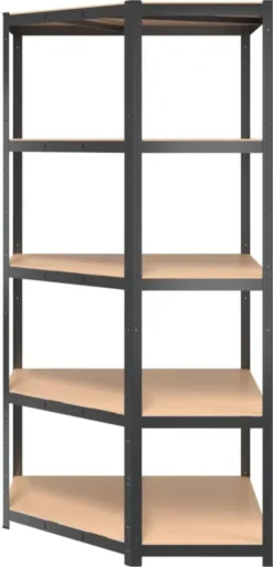 VidaXL Eckregal Mit 5 Böden Anthrazit Stahl & Holzwerkstoff -Vidailo Verkaufe b7175ce0a5402a062fef1e87513439c3