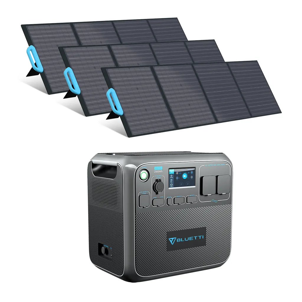 BLUETTI AC200P Tragbares Stromerzeuger 2000Wh Solar Generator Mit Solarpanel Kit Mit 3pcs 120W PV120 Solarmodule Foldable Solar Panel, 2000W Portable Power Station Für Notstromversorgung Camping Wohnwagen Wohnmobil 3 BLUETTI AC200P Tragbares Stromerzeuger 2000Wh Solar Generator Mit Solarpanel Kit Mit 3pcs 120W PV120 Solarmodule Foldable Solar Panel, 2000W Portable Power Station Für Notstromversorgung Camping Wohnwagen Wohnmobil