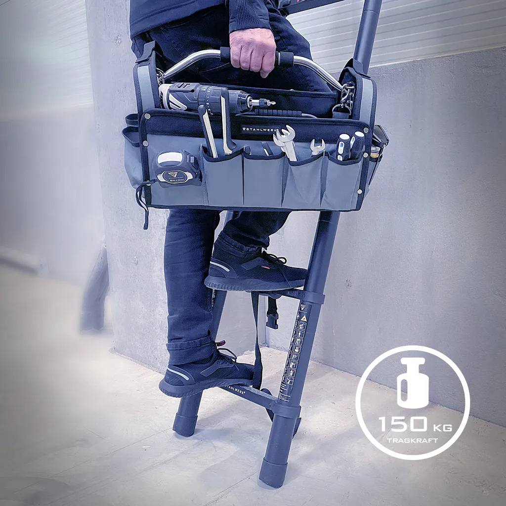 STAHLWERK Teleskopleiter 150 Kg 2,60 M Ausziehbare Aluminiumleiter Anlegeleiter 9 STAHLWERK Teleskopleiter 150 Kg 2,60 M Ausziehbare Aluminiumleiter Anlegeleiter – Bild 7