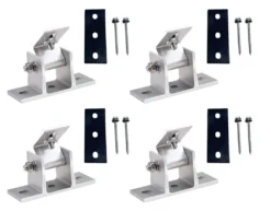 4x Solarmodul Halterung Kit Solar-Panel Montage Klemme Halterung End Klemme Metall Solarpanel Solarmodul Halterung