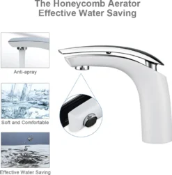 Badarmatur Weiß Waschtischarmatur Waschbeckenarmatur Wasserhahn Bad Mischbatterie Bad Armatur Einhebelmischer Für Badzimmer -Vidailo Verkaufe bcf71c29f94931974a53523a614c0c04