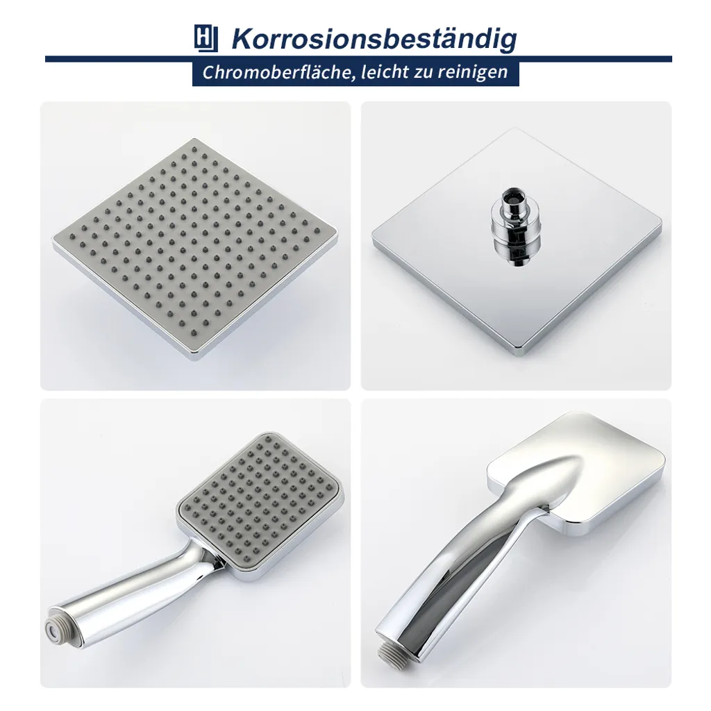 Duschsystem Mit Thermostat Regendusche Duschset Inkl. Duschkopf Handbrause Und Duschstange Duschsäule Für Dusche Duscharmatur 8 Duschsystem Mit Thermostat Regendusche Duschset Inkl. Duschkopf Handbrause Und Duschstange Duschsäule Für Dusche Duscharmatur – Bild 6