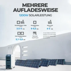 BLUETTI 5100Wh Stromerzeuger Mit 3 X Solarpanel 200 W, Mobiler Stromspeicher Solargenerator, Erweiterbare Haushaltsbatterie Und Stromversorgung Für Notstromausfälle Im Haushalt 13 BLUETTI 5100Wh Stromerzeuger Mit 3 X Solarpanel 200 W, Mobiler Stromspeicher Solargenerator, Erweiterbare Haushaltsbatterie Und Stromversorgung Für Notstromausfälle Im Haushalt -Vidailo Verkaufe bdca65ad505f32c99b74164d9e5faa03