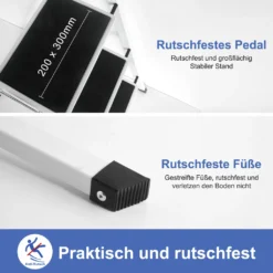 Meykoers Klapptritt Trittleiter 3 Stufen Eisen Stehleiter Mit Tragegriff, Mit Rutschfester Gummimatte Haushaltsleiter, Bis 150 Kg Belastbar -Vidailo Verkaufe be7cdea443c992a4582f4edfaed81214