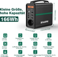 BEAUDENS 150W Tragbare Power Station 166Wh/52000mAh Solar Generator Solargenerator Stromerzeuger Mit 100W Solarpanels Solaranlagen Solarladegerät Solarzelle Solarbox Akku Ladegerät Powerbank Typ-C/USB Für Notstrom/Camping/Wohnmobile/zu Hause/ Reise CPAP Emergency -Vidailo Verkaufe c062e6b4714c5b600f6ac78de060eab0