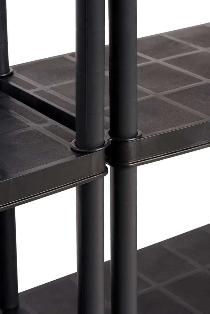 2 X Kreher XL Schwerlastregal "Optimo" Mit 5 Böden In Schwarz 6 2 X Kreher XL Schwerlastregal "Optimo" Mit 5 Böden In Schwarz – Bild 4