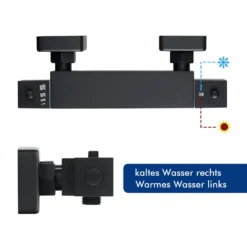 Cecipa Badewannenarmatur Duscharmatur Thermostat Mischbatterie Dusche Duschthermostat Armatur Bad Brausethermostat Schwarz -Vidailo Verkaufe c1c3033577e700fba7c7ae7f90d94350