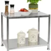 2 Ebenen Edelstahl Regal - 61x36x50 Schwerlastregal Bis 60kg - Metallregal Küche -Vidailo Verkaufe c1d99715d3e80f148ad88cb2fe989ef3