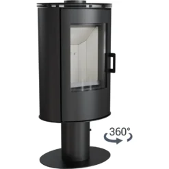 Kaminofen Aus Stahl Drehbar AB Ø 150 8 KW -Vidailo Verkaufe c23e793d0daa5f280727d0a6dc0b8729