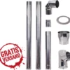 Schornstein Bausatz Für Pelletofen, Edelstahl AISI 304, 80-150mm 2 Schornstein Bausatz Für Pelletofen, Edelstahl AISI 304, 80-150mm -Vidailo Verkaufe c28939004f3198c9acbc12f58d811ec1