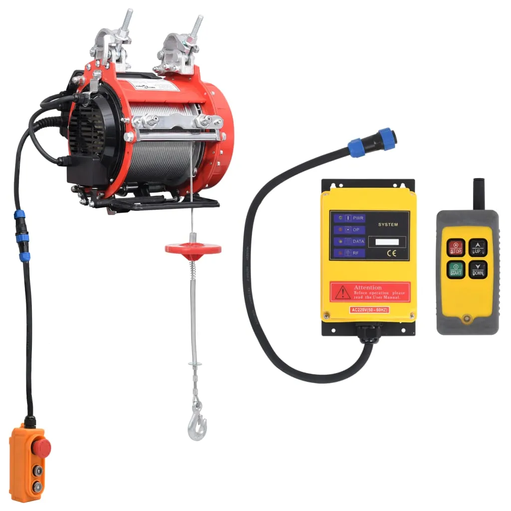 VidaXL Elektrisches Hebezeug 800 Kg Mit Fernbedienung 3 VidaXL Elektrisches Hebezeug 800 Kg Mit Fernbedienung