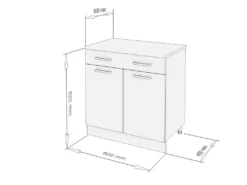 Unterschrank Rot 60 Cm "LUX" (3007) -Vidailo Verkaufe c5a79dc482d92d4ec9e53bd87943a840