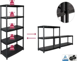 2 X Kreher XL Schwerlastregal "Optimo" Mit 5 Böden In Schwarz 8 2 X Kreher XL Schwerlastregal "Optimo" Mit 5 Böden In Schwarz -Vidailo Verkaufe c603c63d49f187d231b164d2e98403c2