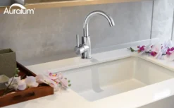 Auralum Wasserhahn Bad, 360° Drehbar Armaturen Waschbecken Bad, Einhebelmischer Mischbatterie Badarmatur Für Waschbecken - Chrom (50CM Schlauch) -Vidailo Verkaufe ca1da331366196ee2cdfff83fecc14fe