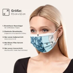 HARD 50x Medizinische Masken, Germany, TYP IIR - OP Maske, Höchste Qualität, , Leichtes Atmen - Standardgröße - Christmas Blue 12 HARD 50x Medizinische Masken, Germany, TYP IIR - OP Maske, Höchste Qualität, , Leichtes Atmen - Standardgröße - Christmas Blue -Vidailo Verkaufe ca3811b152acdb8169bb42dab1c46695