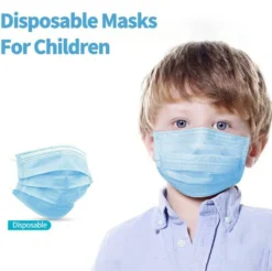 100 Stück Einwegmasken Kinder Gesichtsmaske Weiß& Blau Einweg-3-lagige Mundmaske Für Jungen /Mädchen -Vidailo Verkaufe cad2a1e40f99a0d208e51775faccf127