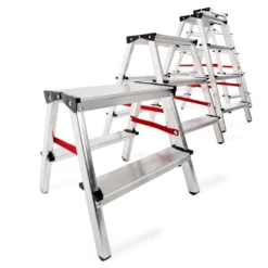 Aluleiter Zweiseitige Haushaltsleitern Stehleiter 2x4 Stufen 125KG EN131 MSTR -Vidailo Verkaufe cbf05c79845ff8446e868502bf621229