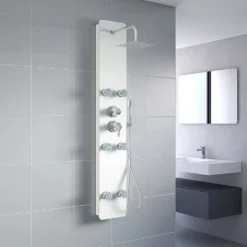 HOME DELUXE - Duschpaneel DIVE White Duscharmatur Komplettset