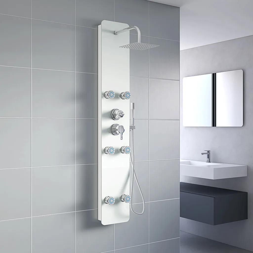 HOME DELUXE - Duschpaneel DIVE White Duscharmatur Komplettset 3 HOME DELUXE - Duschpaneel DIVE White Duscharmatur Komplettset