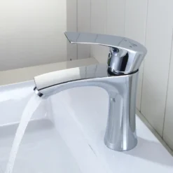 Waschtischarmatur Einhebelmischer Verchromter Messingkörper Badarmatur Wasserhahn Für Bad, Waschbecken Armatur Aus Messing, 155mm Hoch -Vidailo Verkaufe cd37680e806e0c96d589b32768c3fc3b