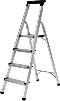 Craftfull Stehleiter CF-133B, Aluminium-Haushaltsleiter, Ablagefläche, Gummi-Standfüße, 3-6 Stufen (4 Stufen) 23 Craftfull Stehleiter CF-133B, Aluminium-Haushaltsleiter, Ablagefläche, Gummi-Standfüße, 3-6 Stufen (4 Stufen) -Vidailo Verkaufe cecad3c6383ad2aa035e941299e22469