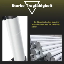 Hengda 5M(2.5+2.5M) Teleskopleiter Aluminium Mehrzweckleiter Fingerklemmschutz Auszeihleiter Klappbar Aluminiumleiter Antirutsch Bis 150 KG -Vidailo Verkaufe cf34e013886e6ebb71bad6bcea823bc0 1