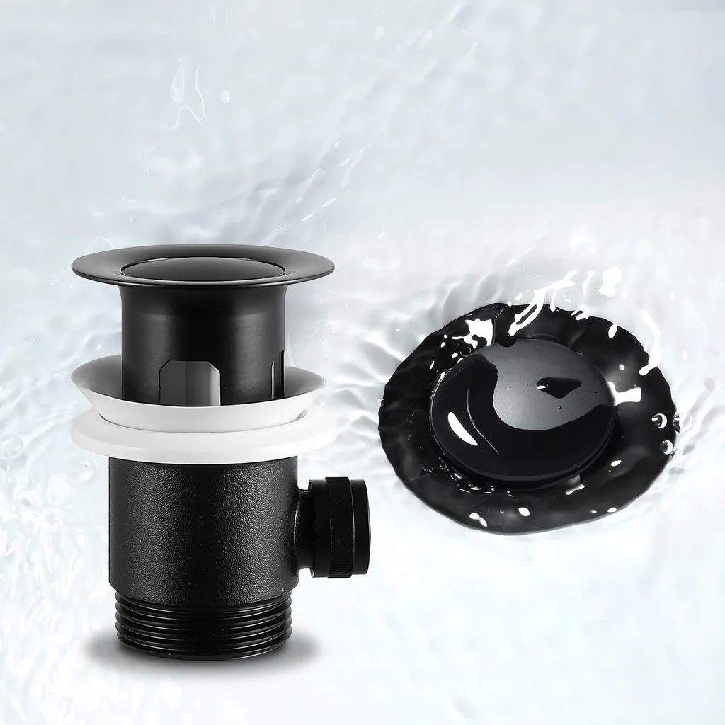 Cecipa Waschtischarmatur Mit Zugstange, Wasserhahn Bad Mit Ablaufgarnitur,Waschbecken Mischbatterie Schwarz 8 Cecipa Waschtischarmatur Mit Zugstange, Wasserhahn Bad Mit Ablaufgarnitur,Waschbecken Mischbatterie Schwarz – Bild 6