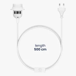 Kwmobile 3x E27 Lampenfassung Mit Schalter - E27 Fassung Weiß Mit 5m Netzkabel Schraubring Schalter - Lampenaufhängung Pendelleuchte Hängeleuchte -Vidailo Verkaufe d100c2ff07700f432de1fdee1e75e474