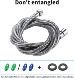 Homelody Chrom Anti-Kink Duschschlauch 1,5 M Brauseschlauch Edelstahl Duschkopfschläuche Doppelverriegelter -Vidailo Verkaufe d2215b1ab29dd36606b1e716b0b3d083