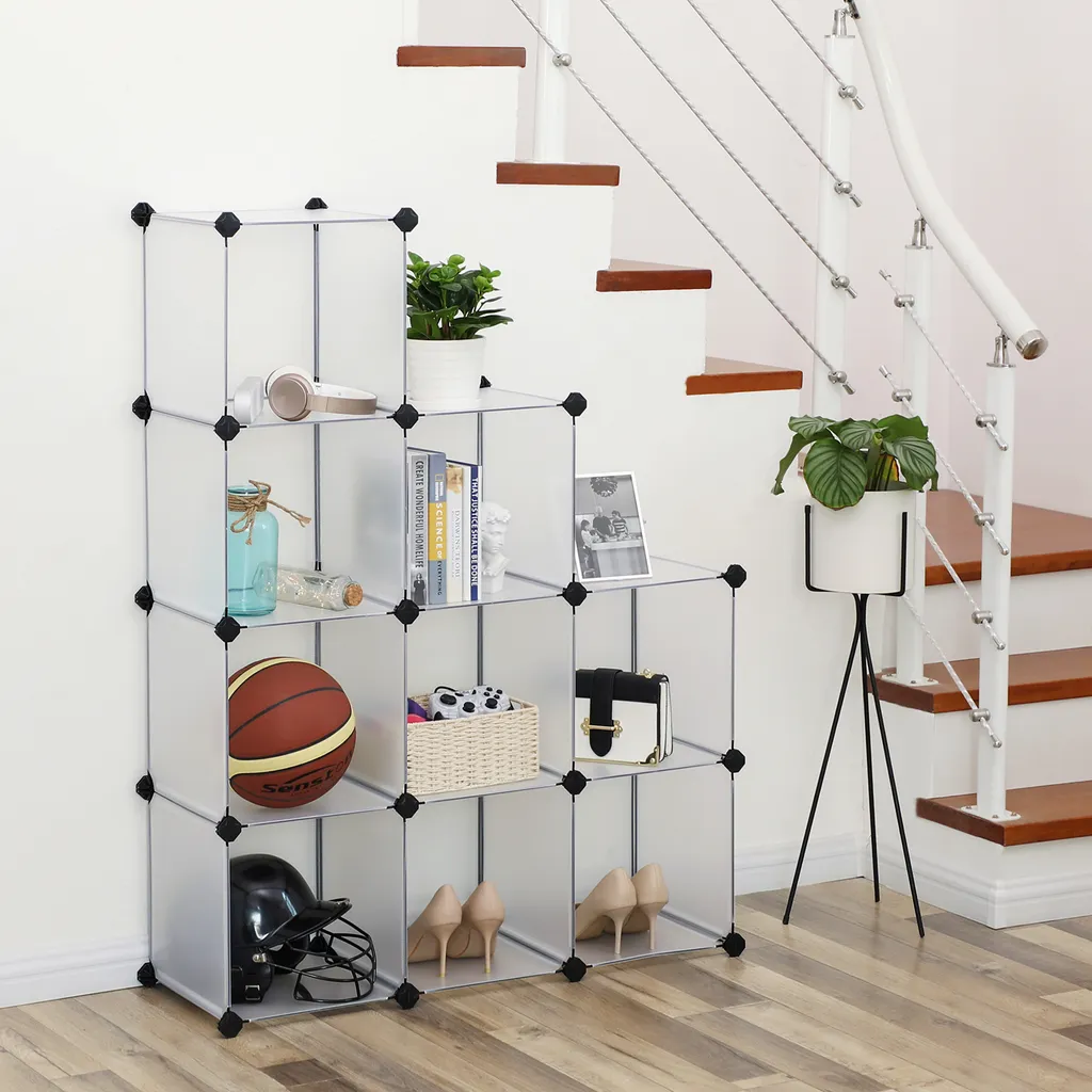 SONGMICS Regalsystem Mit 9 Fächern 93 X 123 X 31 Cm Cube Aufbewahrung Sideboard Aufbewahrungsbox Weiß LPC115S 4 SONGMICS Regalsystem Mit 9 Fächern 93 X 123 X 31 Cm Cube Aufbewahrung Sideboard Aufbewahrungsbox Weiß LPC115S – Bild 2