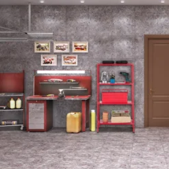 Relaxdays Rotes Schwerlastregal 2er Set 4 Ebenen -Vidailo Verkaufe d44531f4683c4b48c363da614ccfd98a