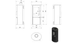 Stahl-Gusseisen Kaminofen AB Ø 150 8 KW -Vidailo Verkaufe d58b45f325925541c59e95a44a1268fa
