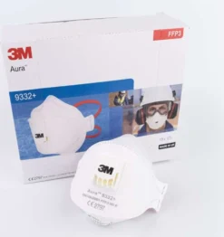 3M Comfort Partikelmaske Aura 9332+, FFP3, Mit Ventil 9332+ (Pack à 10 Stück) -Vidailo Verkaufe d63b9c2a2cb08a09d399f14d651ecb81