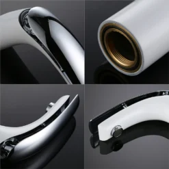 Badarmatur Weiß Waschtischarmatur Waschbeckenarmatur Wasserhahn Bad Mischbatterie Bad Armatur Einhebelmischer Für Badzimmer -Vidailo Verkaufe d65c013fc2777681cbe947c18887dd3d