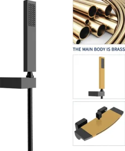 Moderne Badewannenarmatur Mit Regal Wannenarmatur Wasserfall Mit Handbrause Badewanne Armatur Duscharmatur Für Bad Schwarz Matt -Vidailo Verkaufe d6bc8aa663015edd13ca828aa70f7684