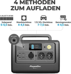 POWEROAK BLUETTI EB70 1000W (Peak 1400W) Gray Solarspeicher Mit SP120 120W Solar Panel 716Wh Solar Generator Stromerzeuger Für Stromausfall Zu Hause, Outdoor-Reisen, Nothilfe, Wohnwagen, Kombi Und Angeln. -Vidailo Verkaufe d729b76b93c11f5e3f7b7d5bf2a30c50 1