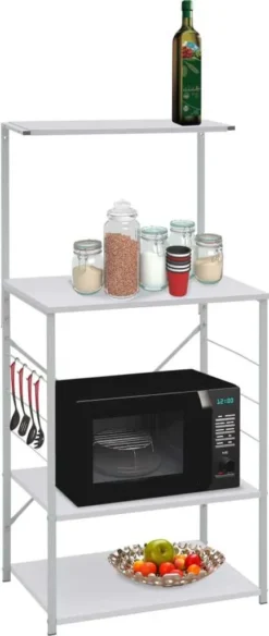 VidaXL Mikrowellenregal Weiß 60x39,6x123 Cm Holzwerkstoff -Vidailo Verkaufe d863cb467785a3a321c76c21efa892be
