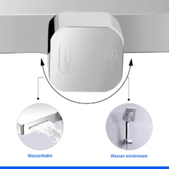 Badewanne Mischbatterie Dusche Duscharmatur Wasserfall Badewannenarmatur Messing Badarmatur Mit Regal Armatur Für Dusche Und Badewanne -Vidailo Verkaufe d9110e1478a61f9b56ae0e063356734d