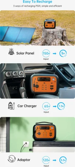 OUKITEL P501E 500W (1000W Peak) Stromerzeuger Power Station 505WH Tragbare Stromgenerator Solargenerator Mobiler Stromspeicher Power Station Für Notstrom Camping Emergecy Zu Hause -Vidailo Verkaufe d9a51755e306e245e455411fb4814f65