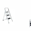 Klapptritt Trittleiter Kipit Küchentreppe 45 X 445 X 112 Cm Stahl Weißschwarz -Vidailo Verkaufe d9b052b4727a5969d94246a7acc05570