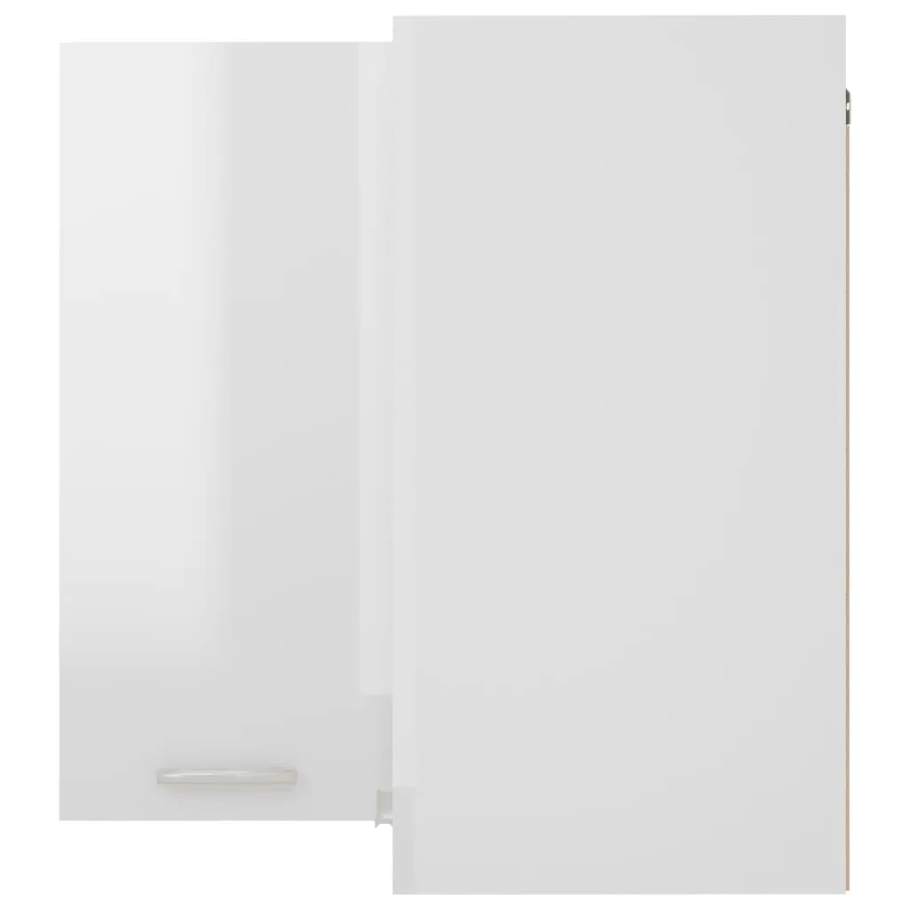 VidaXL Eckhängeschrank Hochglanz-Weiß 57x57x60 Cm Holzwerkstoff 8 VidaXL Eckhängeschrank Hochglanz-Weiß 57x57x60 Cm Holzwerkstoff – Bild 6