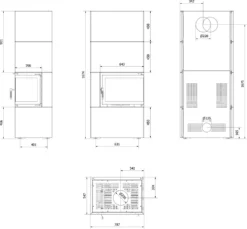 Kamineinsatz Simple Box 8 KW Ø 200 Black -Vidailo Verkaufe db0f2746e1f59e627a744b8680a04efd