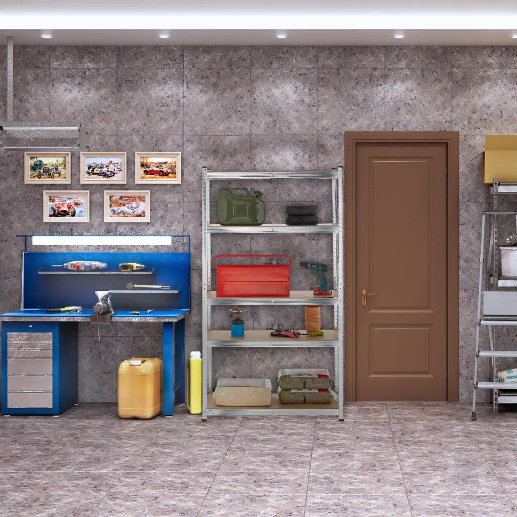 Relaxdays Großes Schwerlastregal Mit 5 Ebenen 4 Relaxdays Großes Schwerlastregal Mit 5 Ebenen – Bild 2