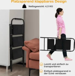 COSTWAY Trittleiter 3 Stufen Stehleiter, Klappleiter Bis 150kg, Klapptritt Klappbar, Leiter Mit Rutschfester Handlauf & Plattform, Metall Haushaltsleiter, Für Zuhause Büro Garage, Schwarz -Vidailo Verkaufe ddedd131c3792a42e545d2733860c02e