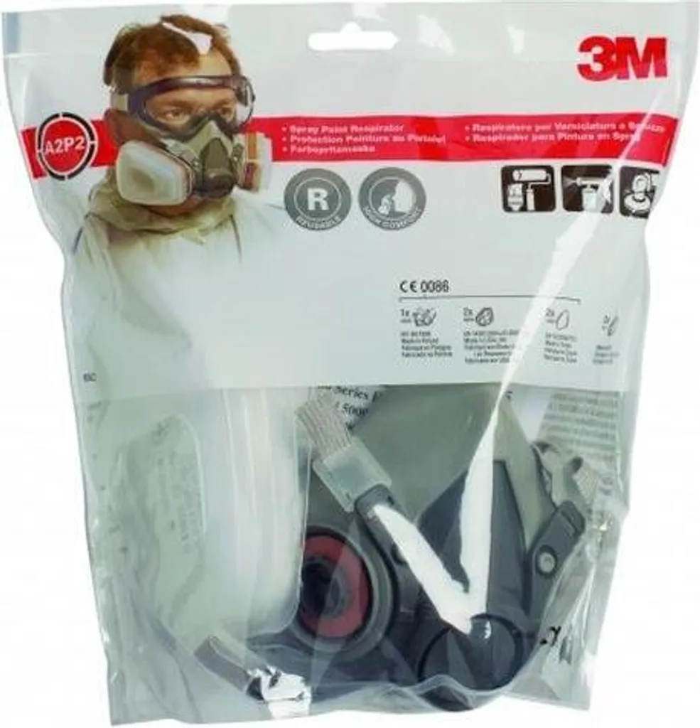 3M Atemschutz Halbmaske Mit Wechselfilter 6002C 4 3M Atemschutz Halbmaske Mit Wechselfilter 6002C – Bild 2