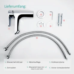 EMKE Waschtischarmatur Wasserhahn Einhebelmischer Verchromter Messingkörper Mischbatterie Spritzwassergeschützt Waschbeckenarmatur Für Bad -Vidailo Verkaufe dfe5a89d33d6183f589a9891a628bd08