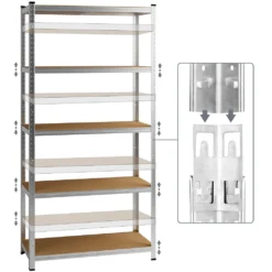 2x Monzana Schwerlastregal 170x75x30cm 350kg 5 MDF-Platten Regal Lagerregal Kellerregal Steckregal Werkstattregal -Vidailo Verkaufe e0326d6c8b0b35747188545010306f7e