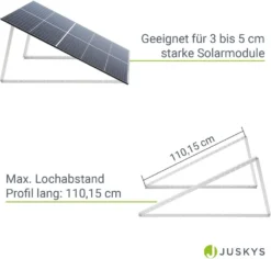 Juskys Balkonkraftwerk Montageset - Halterung Solarmodul Bis 80 Kg Photovoltaik Befestigung - Montagepaket PV-Anlage Solar Montagesystem Modulträger -Vidailo Verkaufe e1833454c3eeda977627f60944153a25